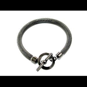 Unisex Round Black Mesh Bracelet